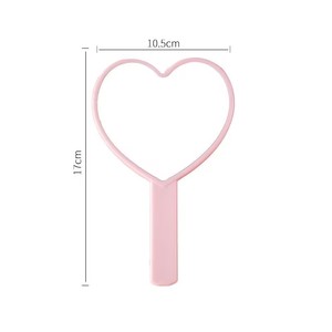 <span class=keywords><strong>2025</strong></span> <span class=keywords><strong>New</strong></span> YD cầm tay mini trái tim tắm gương du lịch nhỏ trang điểm màu hồng cầm tay gương - Product Image 4