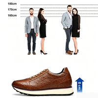 Chaussures décontractées rehaussantes en cuir pour hommes, vente en gros d'usine, chaussures de ville décontractées pour hommes, hauteur accrue de 8 cm/3,15 pouces