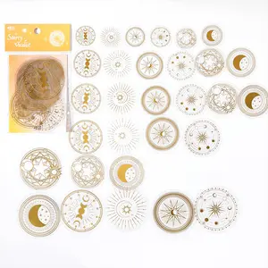 Pegatinas de PVC decorativas para scrapbooking, pegatina de Flash láser de astrolabía, para móvil, DIY, 30 Uds.