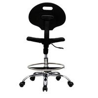 Chaise de laboratoire antistatique ESD pour mobilier industriel avec anneau de repose-pieds, chaise de laboratoire en polyuréthane pour salle blanche