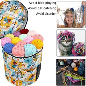 Large Capacity/Portable/Lightweight Yarn <strong>Storage</strong> <strong>Knitting</strong> Tote Organizer Bag with Shoulder Strap - Product Image 5
