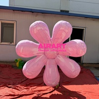 Accessoires de sakura gonflables, accessoires de fleurs roses gonflables, ballon à air gonflable de fleur de décoration de bâtiment de mur