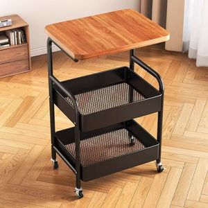 Multi Tier <b>Storage</b> <b>Cart</b> 3 Shelves Portable Movable Kitchen Living Room Bathroom Rack - Product Image 4