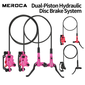 MEROCA Freno de Disco Hidráulico de <span class=keywords><strong>2</strong></span> Pistones 800/1400 mm para Rueda Delantera de Bicicleta de Montaña Kit para Descenso y BMX - Product Image 2