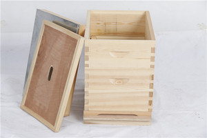 Ruche en bois pour apiculture, 10 cadres, en pin, boîte à abeilles australienne avec <span class=keywords><strong>toit</strong></span> métallique - Product Image 3