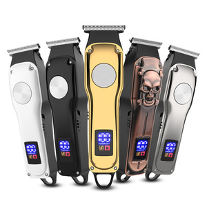 <span class=keywords><strong>Tondeuse</strong></span> à cheveux électrique professionnelle <span class=keywords><strong>tondeuse</strong></span> à cheveux rechargeable pour rasoir à barbe avec écran LED utilisation domestique et barbier - Product Image 1