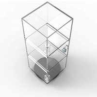 Vitrine rotative en plexiglas transparent en acrylique pour chargeurs de téléphone portable