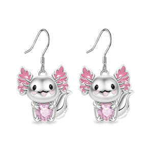 Collier <span class=keywords><strong>pendentif</strong></span> en alliage PVD anti-ternissement motif animal de dessin animé <span class=keywords><strong>Salamandre</strong></span> Aile de Nouveauté 2024, Bijou fantaisie pour cadeau - Product Image 6