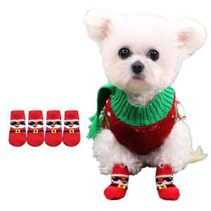 2025 नए क्रिसमस बिल्ली और कुत्ते ने पॉलिएस्टर सामग्री से बने शरद ऋतु और सर्दियों के लिए नए साल के पालतू जूते - Product Image 1