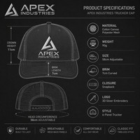 Casquette Trucker Formelle Personnalisée Brodée en Maille Gris Anthracite à 6 Panneaux Réglable avec Fermeture Snapback pour Tenue de Travail Industrielle Logo Vente en Gros