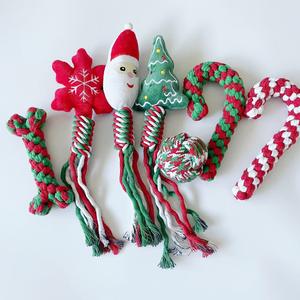 Juguetes de Cuerda para Perros Navideños para Perros Pequeños y Medianos, Juguetes de Algodón para Masticar y Entrenar, para la Limpieza de Dientes de Cachorros y Juegos Interactivos - Product Image 3