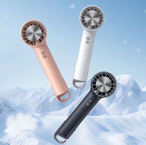 5 Speed Led Display Rechargeable Usb Small Handheld Portable Turbofan With <b>Hook</b> Mini Fan - Product Image 1