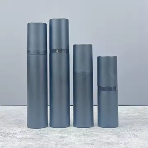 En stock, flacon pompe sans air en plastique PP noir de 30 ml, 50 ml, 15 ml, flacon sans air pour soins de la peau du visage avec pompe pulvérisateur de lotion - Product Image 6