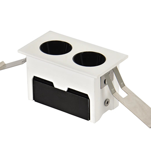 2W LED Dim-to-Warm Square Empotrable Downlight Cuerpo de aluminio para hoteles - Product Image 1
