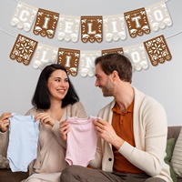 Bannière mexicaine Cielito Lindo en papier découpé marron pour fête de naissance, Cinco de Mayo et autres fêtes mexicaines