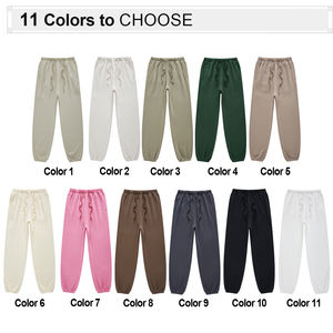 Toptan 440 gram ağır Unisex kalın Terry <span class=keywords><strong>Sweatpants</strong></span> yüksek kalite özel logo pamuk <span class=keywords><strong>Sweatpants</strong></span> - Product Image 2