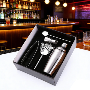 Kit de Bartender em Aço Inoxidável, Conjunto de Coqueteleira de 550ml, Coqueteleira de Martini, 5 Peças de Acessórios para Bar, Misturador de Bebidas para Uso em Bar - Product Image 3