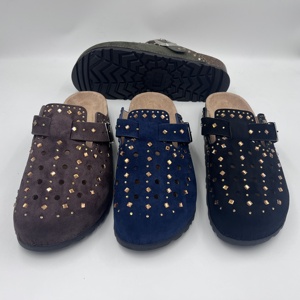 Vente en gros de sabots <span class=keywords><strong>Birkenstock</strong></span> Boston en daim perforé avec rivets bronze pour femmes, chaussures plates à bout fermé en liège - Product Image 6