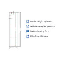 Layar Kecerahan Tinggi 19,1 Inci 1920x388 LVDS 700nits IPS TFT LCD untuk layar strip rak dll.
