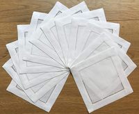 Serviette de cocktail en lin blanc 6x6 pouces, dessous de verre en lin, nappe de fête 100% lin, super rapport qualité-prix, vente en gros