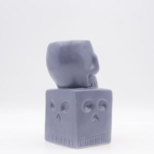 סיטונאי מותאם אישית פורצלן יד פורצלן יד חביי קוקטייל זכוכית אפור קרמית שלד שלד פנים קוביות וראש tiki - Product Image 2