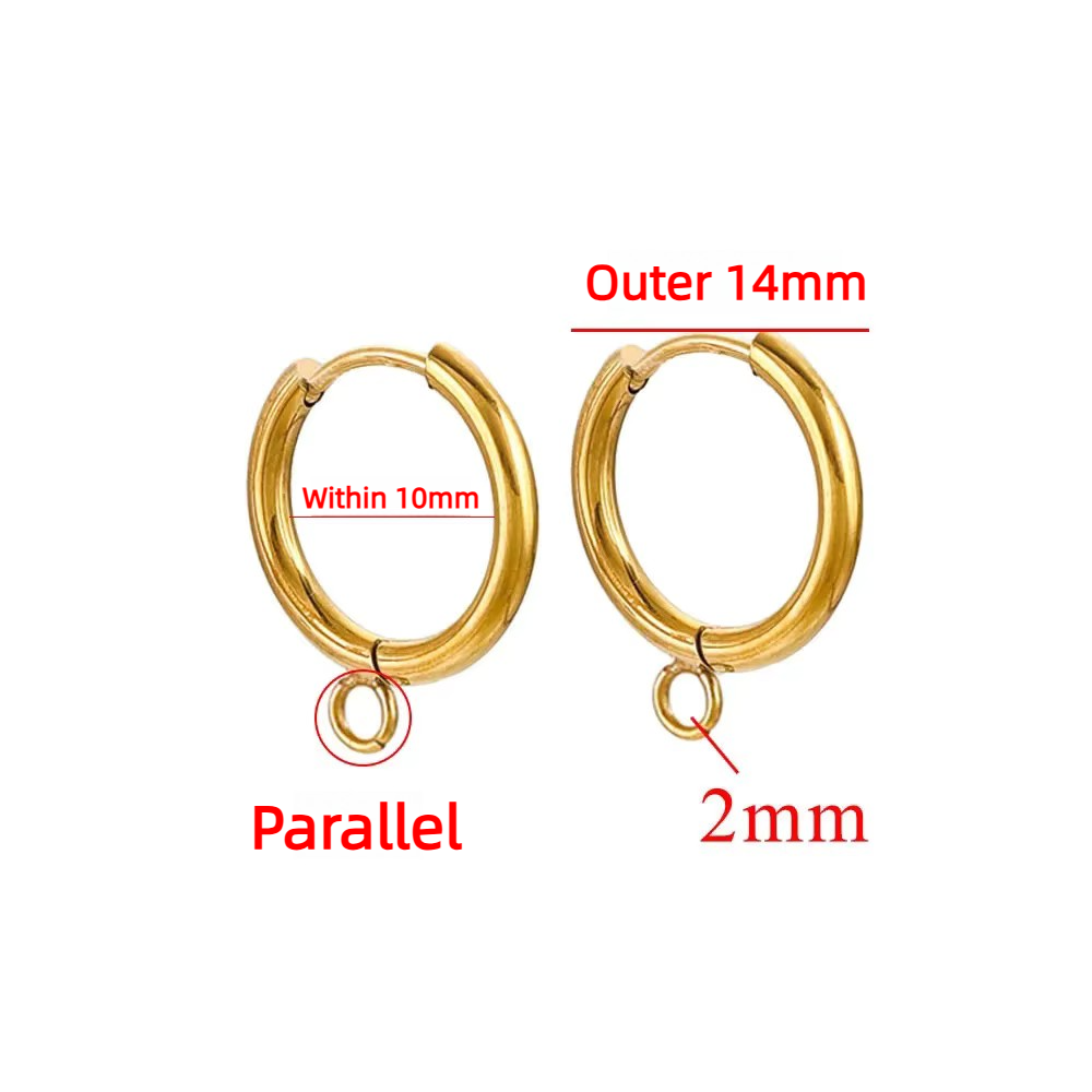 Parallel gold - inner 10mm, outer 14mm