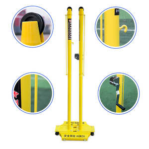 Poteau de 35kg en fonte mobile à double filet de badminton de compétition intérieure portable pour l'utilisation en arène - Product Image 5