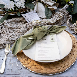 Manteles Individuales Redondos de Mimbre de Agua Natural, Ecológicos, de Lujo, Estilo Bohemio, Decoración de Mesa para Bodas - Product Image 3
