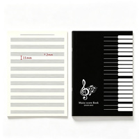 Cuaderno de Partituras Personalizado, Encuadernado con Grapa, Papel para Partituras, para Teoría de Composición Musical y Estudiantes