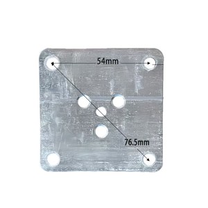 <b>Iron</b> Sheet Connector <b>7</b>*<b>7</b>*1.2mm Thick Cool Silver-White Three Hole Square Plate for Furniture Sofa Leg Fixing Hardware Accessory - Product Image 2