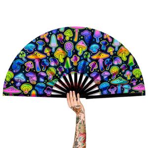 <b>Large</b> Portable Bamboo and Paper Hand <b>Fan</b> 33cm Christmas Music Love Party Decoration Painted Design for Souvenirs Promotions - Product Image 2