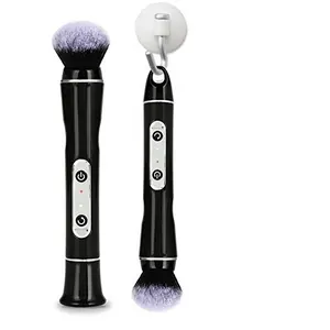 makeup tools 2 heads automatic brush rotate 360 degree mineral cosmetic Electric Cosmetic Brush Makeup Brush