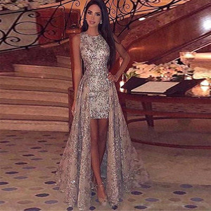 Nouvelle robe de bal gratuite recommandée Nouvelle robe de soirée à paillettes robe fendue sexy - Product Image 3