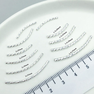 <b>Copper</b> Plated Gold White Gold Thick Silver Braided Curved Tube Twisted Tube DIY Jewelry Accessories - Product Image 4