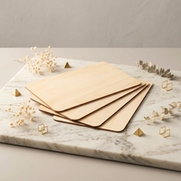 Piezas de Madera Rectangulares de Contrachapado Pulido sin Acabado para Proyectos de Manualidades y Decoración del Hogar - Ecológicas