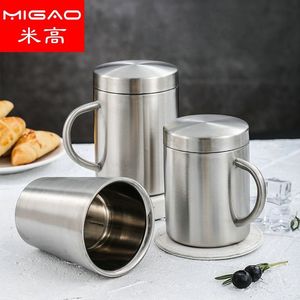 Mug isotherme Migao en acier inoxydable double paroi 304 pour café et bière avec couvercle – Idéal comme cadeau - Product Image 1