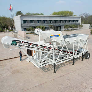 HAMAC Brand Mobile Dry Mix Concrete Batch Plant Cheaper Price Efficient Production Line for Cement <b>Silo</b> Pump Motor PLC - Product Image 1