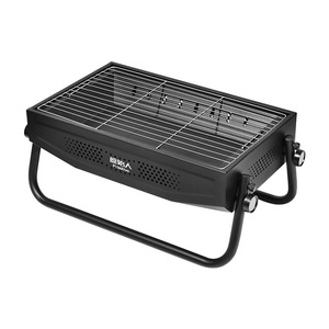 Primitive Outdoor Charcoal Grill Portable Folding Barbecue Rack With <b>Thermometer</b> Stainless Steel Non Stick Coating - Product Image 4