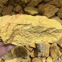 Matière première naturelle, spécimen minéral de realgar jaune, pierre brute, soufre naturel, orpiment à vendre