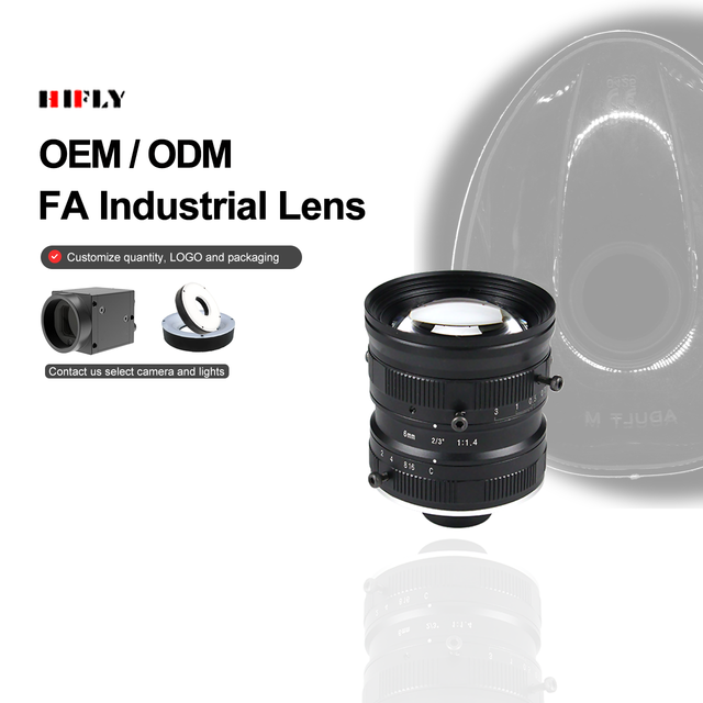 HIFLY 2/3" 5MP 6mm Machine Vision Camera Lenses Manufacture Industrial Optical C/CS Mount Fa Lens