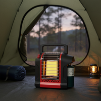 Calentador de Gas Portátil y Resistente para Acampar al Aire Libre con Encendido Piezoeléctrico y Control de Temperatura Ajustable para Autocaravanas, Baños y Uso en Exteriores