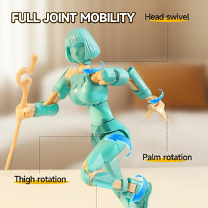 Venta al por mayor 3D Robot Magical Girl Warrior figura de acción articulada montaje juguete dibujos animados <span class=keywords><strong>Anime</strong></span> Girl modelo Decoración - Product Image 4