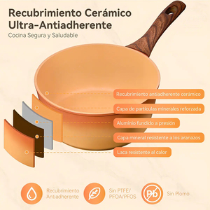 Modern Ceramic Marble Coated Pot Pan Silicone Glass Lids Bakelite Handles Non-Stick Forged Aluminum <b>Cookware</b> <b>Set</b> Gas <b>Induction</b> - Product Image 5