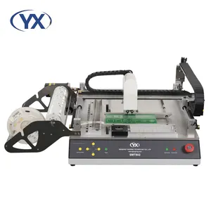 SMT802A-S With Guide Rail+Built-in Computer 29 Feeders and 2 Heads Automatic PCB Machine SMD LED Machine