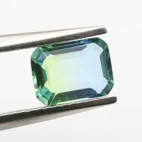 Fabrik preis Octagon Bicolor Turmalin Stein Glass teine für Schmuck