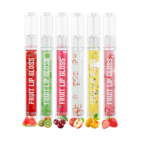 HANDAIYAN Fruit Lip Oil Gloss Venta al por mayor a granel 6 colores Otros productos de maquillaje <span class=keywords><strong>New</strong></span> Hidden Lip Line Hidratante <span class=keywords><strong>Essence</strong></span> <span class=keywords><strong>Lipgloss</strong></span> - Product Image 1