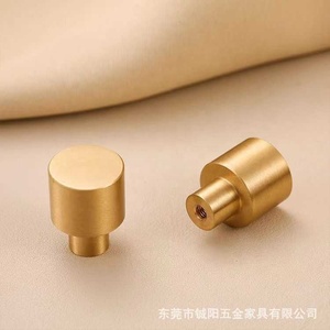 Pabrik grosir tombol kuningan pintu lemari padat menarik pintu kabinet tembaga murni Prancis menarik pintu gaya Cina baru lubang - Product Image 4