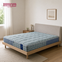 Matelas Hybride Jacquard Double Gaze LOONGFUNG Personnalisé Style Naturel, enroulable, avec Latex Naturel et Ressorts Ensachés pour Hôtels et Domicile