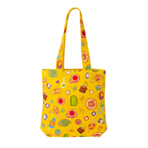 Borsa Tote in Tela Capibara 32x36cm con Motivo Caramelle, Design alla Moda, Borsa da Shopping per Donne - Product Image 2