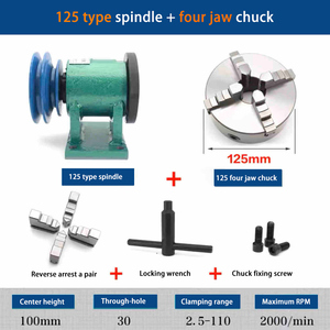 125/160 Tipo Tornio Mandrino Con Pneumatico Chuck Carpenteria DIY Metallo Automatico CNC Tre Jaw Chuck Testa di Potere Buddha Be - Product Image 4